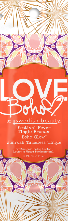Swedish Beauty LOVE BOHO FESTIVAL FEVER 300ml tumša iedeguma krēms ar spēcīgu TINGLE