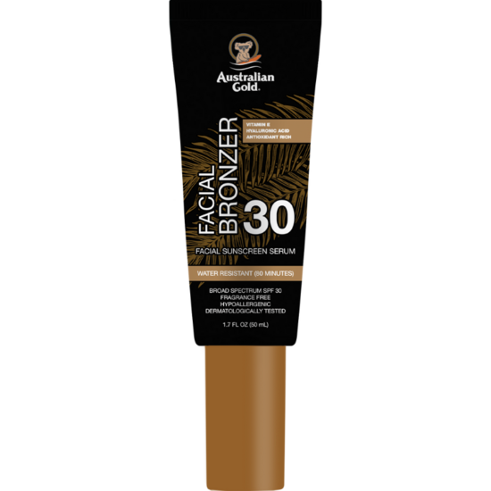 JAUNUMS! Australian Gold SPF30 sejas serums ar bronzeri 50ml