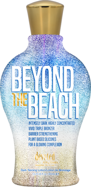 Devoted Creations Beyond The Beach Sauļošanās losjons ar DHA bronzeriem intensīvam iedegumam