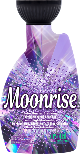 Devoted Creations Moonrise Iedeguma veicinātājs, dabīgie, kosmētiskie bronzeri ar ādu pilnveidojošām sastāvdaļām.